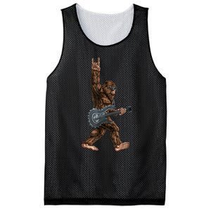 Bigfoot Playing A Dragon Guitar Rock On Sasquatch Big Foot Mesh Reversible Basketball Jersey Tank