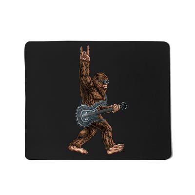 Bigfoot Playing A Dragon Guitar Rock On Sasquatch Big Foot Mousepad