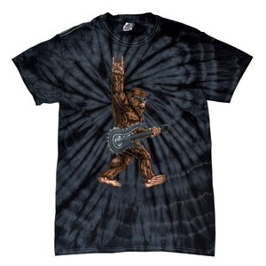 Bigfoot Playing A Dragon Guitar Rock On Sasquatch Big Foot Tie-Dye T-Shirt