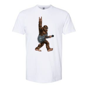 Bigfoot Playing A Dragon Guitar Rock On Sasquatch Big Foot Softstyle CVC T-Shirt