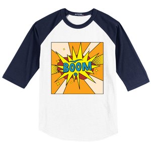 Boom Pop Art Baseball Sleeve Shirt