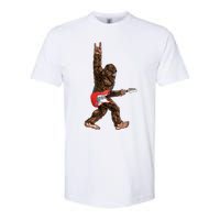 Bigfoot Playing A Electric Guitar Rock On Sasquatch Big Foot Softstyle CVC T-Shirt