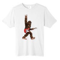 Bigfoot Playing A Electric Guitar Rock On Sasquatch Big Foot Tall Fusion ChromaSoft Performance T-Shirt