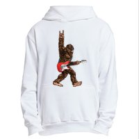 Bigfoot Playing A Electric Guitar Rock On Sasquatch Big Foot Urban Pullover Hoodie