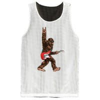 Bigfoot Playing A Electric Guitar Rock On Sasquatch Big Foot Mesh Reversible Basketball Jersey Tank