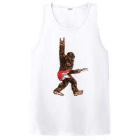 Bigfoot Playing A Electric Guitar Rock On Sasquatch Big Foot PosiCharge Competitor Tank