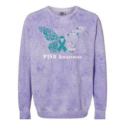 Butterfly PTSD Awareness I Am The Storm PTSD Colorblast Crewneck Sweatshirt