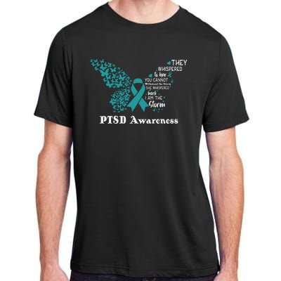 Butterfly PTSD Awareness I Am The Storm PTSD Adult ChromaSoft Performance T-Shirt