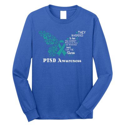 Butterfly PTSD Awareness I Am The Storm PTSD Long Sleeve Shirt