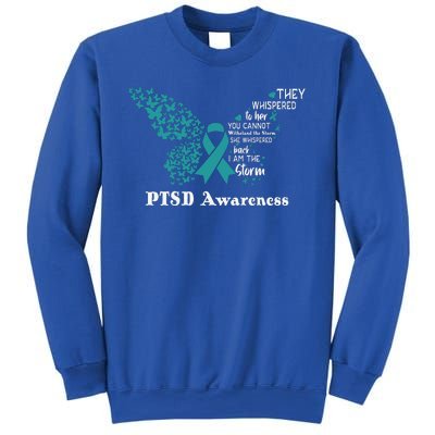 Butterfly PTSD Awareness I Am The Storm PTSD Sweatshirt