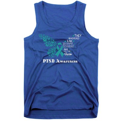 Butterfly PTSD Awareness I Am The Storm PTSD Tank Top