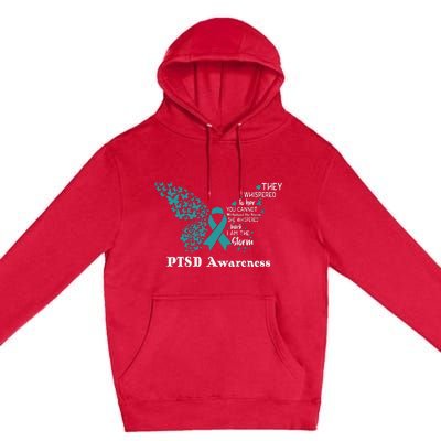 Butterfly PTSD Awareness I Am The Storm PTSD Premium Pullover Hoodie