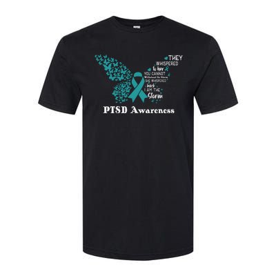 Butterfly PTSD Awareness I Am The Storm PTSD Softstyle CVC T-Shirt