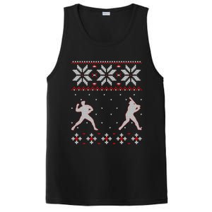 Baseball Pitcher And Batter Outdoor Game Ugly Christmas Gift PosiCharge Competitor Tank