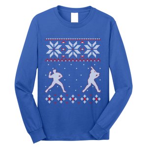 Baseball Pitcher And Batter Outdoor Game Ugly Christmas Gift Long Sleeve Shirt