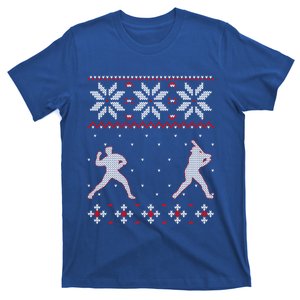 Baseball Pitcher And Batter Outdoor Game Ugly Christmas Gift T-Shirt