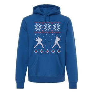 Baseball Pitcher And Batter Outdoor Game Ugly Christmas Gift Premium Hoodie