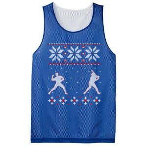 Baseball Pitcher And Batter Outdoor Game Ugly Christmas Gift Mesh Reversible Basketball Jersey Tank