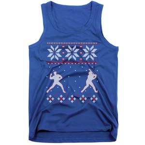 Baseball Pitcher And Batter Outdoor Game Ugly Christmas Gift Tank Top