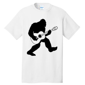 Bigfoot Playing Acoustic Guitar Tall T-Shirt