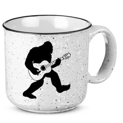 Bigfoot Playing Acoustic Guitar 15oz Campfire Ceramic Mug