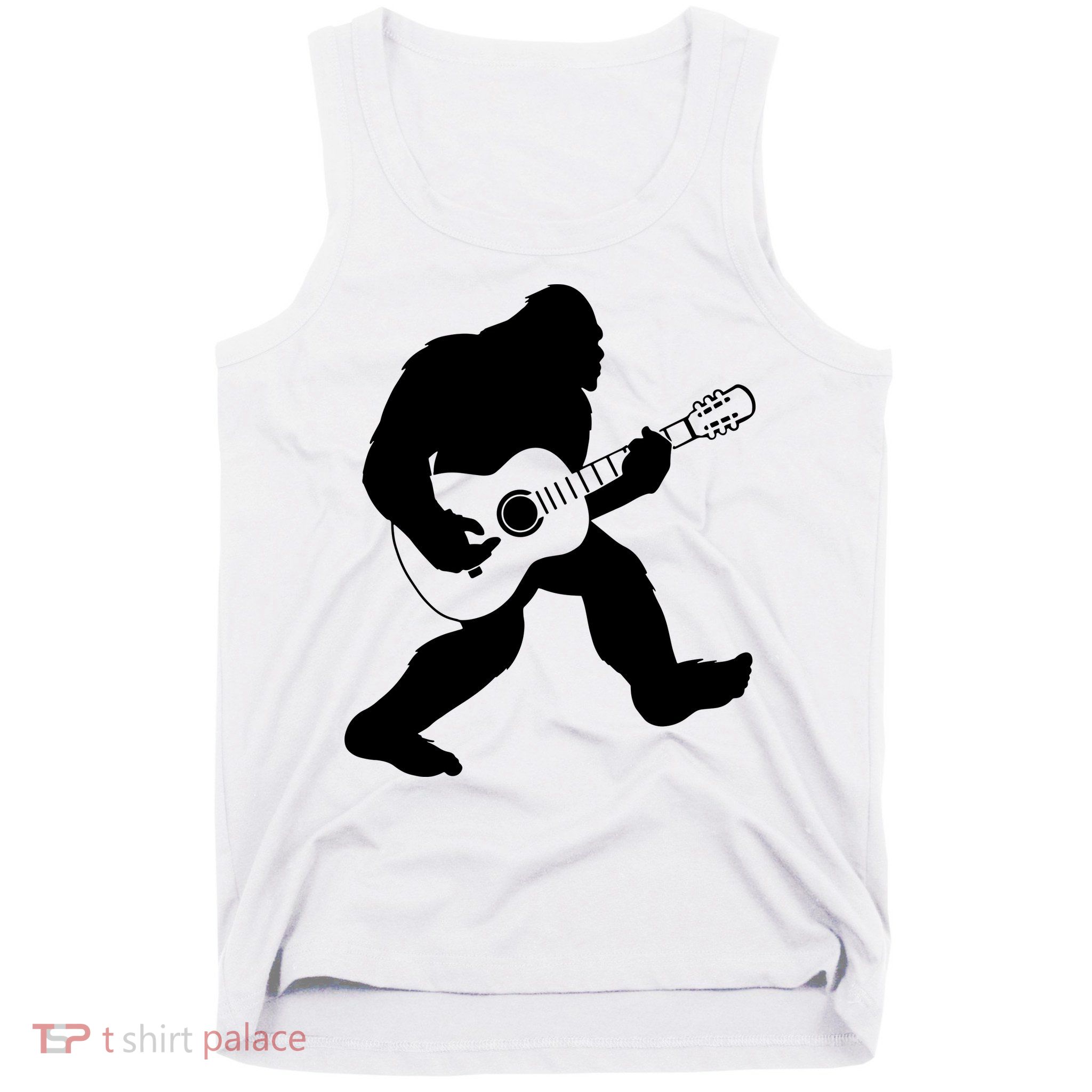 Bigfoot Playing Acoustic Guitar Tank Top