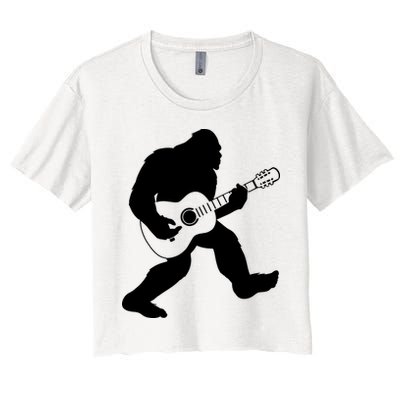 Bigfoot Playing Acoustic Guitar Crop Top