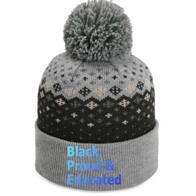 Black Proud And Educated African American Cool Gift The Baniff Cuffed Pom Beanie