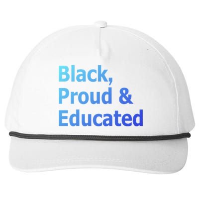 Black Proud And Educated African American Cool Gift Snapback Five-Panel Rope Hat