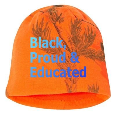 Black Proud And Educated African American Cool Gift Kati - Camo Knit Beanie