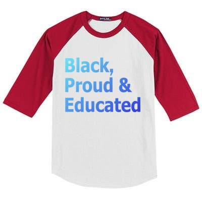 Black Proud And Educated African American Cool Gift Kids Colorblock Raglan Jersey