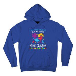 Blue Proud Autism Awareness Grandma Grandson I Am His Voice Cool Gift Hoodie