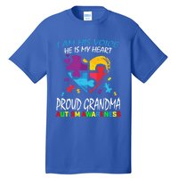 Blue Proud Autism Awareness Grandma Grandson I Am His Voice Cool Gift Tall T-Shirt