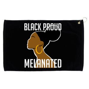 Black Proud And Melanated African Art Black History Gift Grommeted Golf Towel