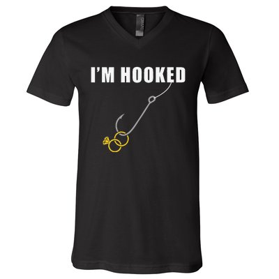 Bachelor Party Apparel Fiance Engagement Fishing V-Neck T-Shirt