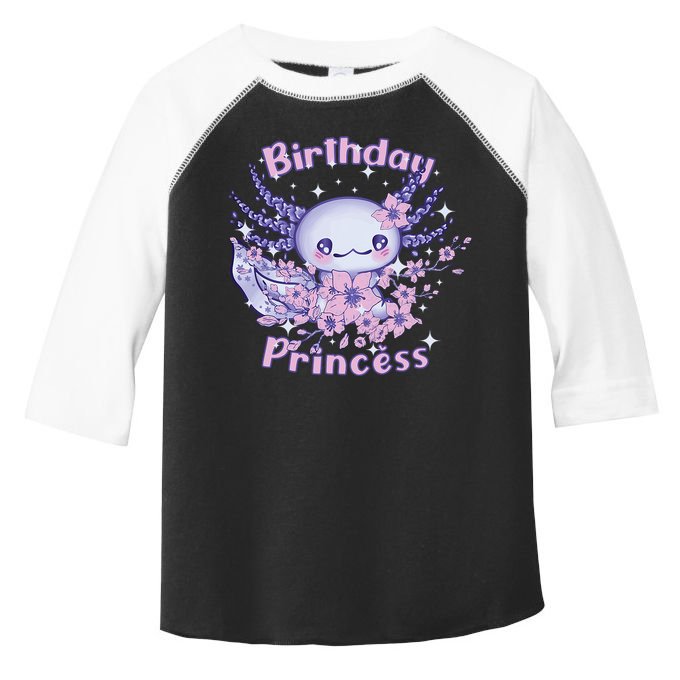 Birthday Princess And Axolotl Birthday Toddler Fine Jersey T-Shirt
