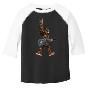 Bigfoot Playing A Dragon Guitar Rock On Sasquatch Big Foot Toddler Fine Jersey T-Shirt