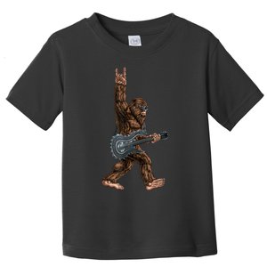 Bigfoot Playing A Dragon Guitar Rock On Sasquatch Big Foot Toddler T-Shirt