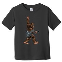 Bigfoot Playing A Dragon Guitar Rock On Sasquatch Big Foot Toddler T-Shirt