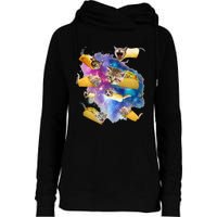 Burrito Pizza And Taco Cat In Space Tacocat Gift Idea Womens Funnel Neck Pullover Hood