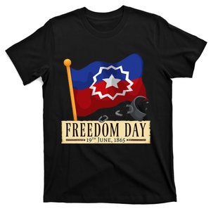 Black Proud African American for Juneteenth Flag T-Shirt