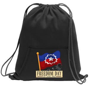 Black Proud African American for Juneteenth Flag Sweatshirt Cinch Pack Bag