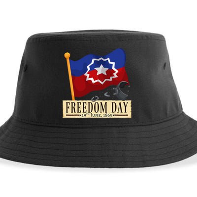 Black Proud African American for Juneteenth Flag Sustainable Bucket Hat