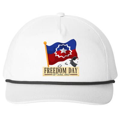 Black Proud African American for Juneteenth Flag Snapback Five-Panel Rope Hat