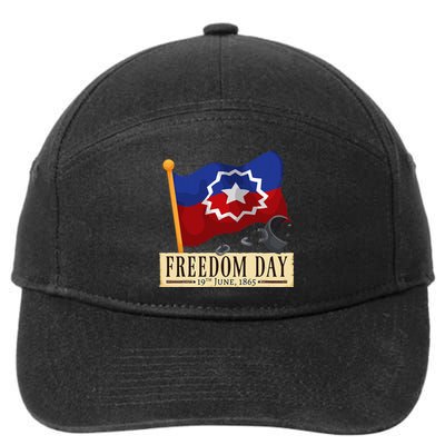 Black Proud African American for Juneteenth Flag 7-Panel Snapback Hat