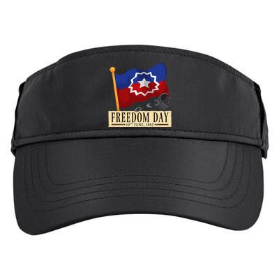 Black Proud African American for Juneteenth Flag Adult Drive Performance Visor