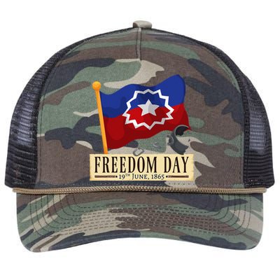 Black Proud African American for Juneteenth Flag Retro Rope Trucker Hat Cap