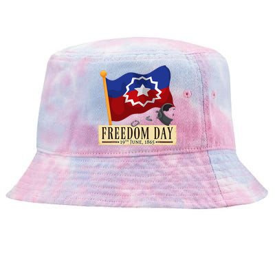 Black Proud African American for Juneteenth Flag Tie-Dyed Bucket Hat