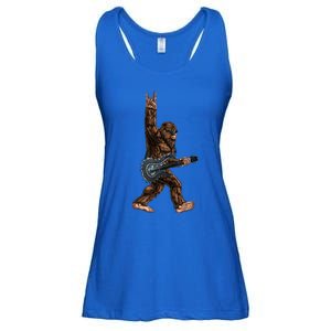 Bigfoot Playing A Dragon Guitar Rock On Sasquatch Big Foot Ladies Essential Flowy Tank