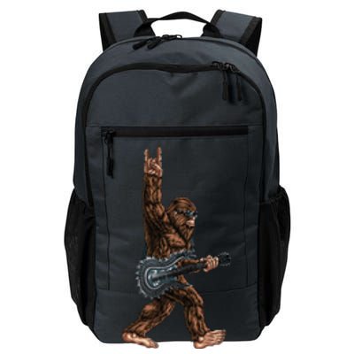 Bigfoot Playing A Dragon Guitar Rock On Sasquatch Big Foot Daily Commute Backpack